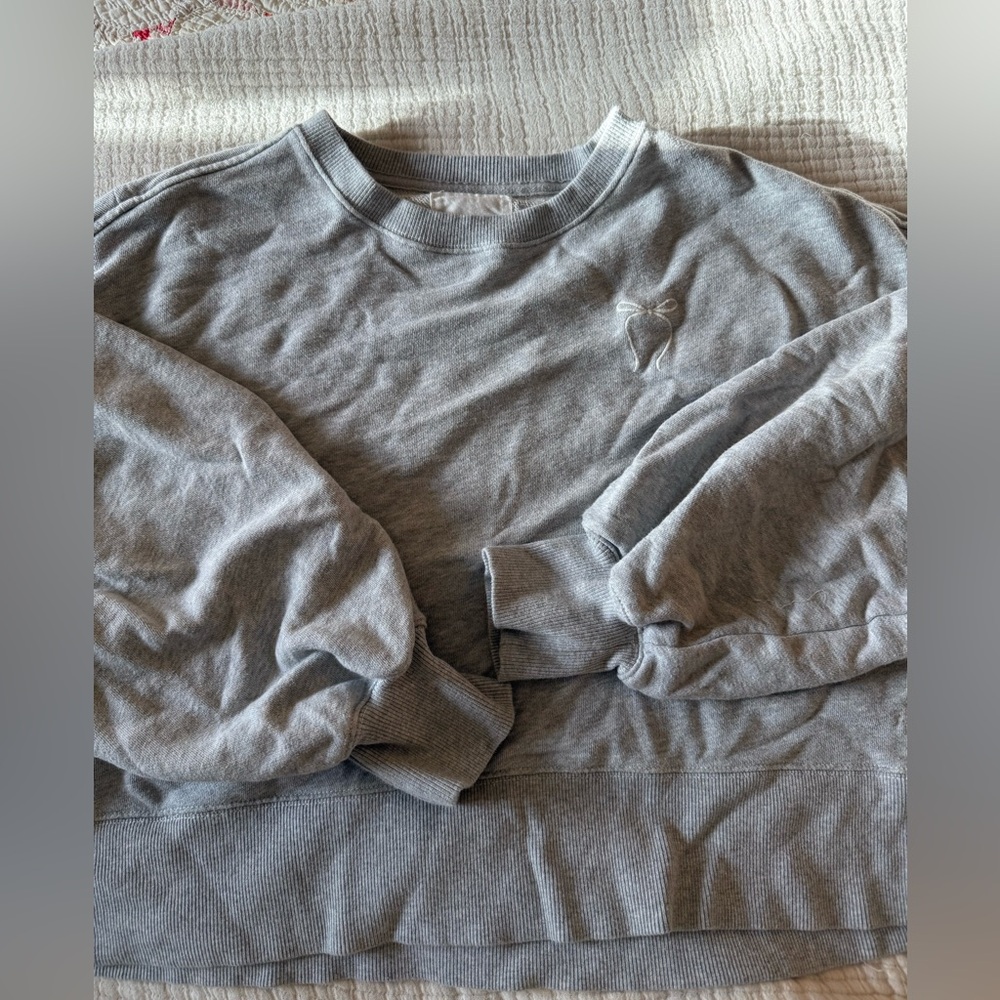 Aerie classic crewneck sweatshirt with bow detail